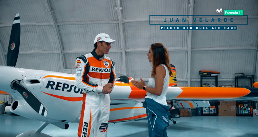 Juan Velarde vuela con Noemí de Miguel, reportera de la F1 Juan Velarde vuela con Noemí de Miguel, reportera de la F1